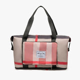 Foldable Gym Tote with Wet Dry Separation and Shoe Compartment