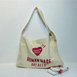 Polar Bear Graphic Print Canvas Backpack Vintage Bag