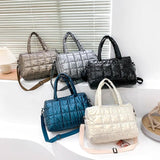 Women Winter Space Bale Cotton Handbags Ladies Bags Down Bright Shoulder Bag