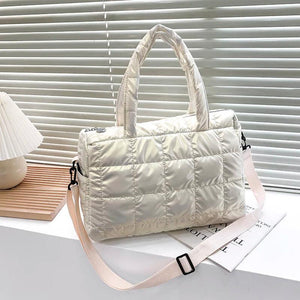 Women Winter Space Bale Cotton Handbags Ladies Bags Down Bright Shoulder Bag