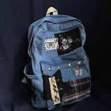 Grunge Y2k Harajuku Denim Backpack School Bag