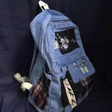 Grunge Y2k Harajuku Denim Backpack School Bag