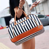 PU Leather Travel Tote Bags Large Feminine Overnight Weekend Duffle Organizer