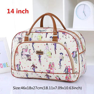 PU Leather Travel Tote Bags Large Feminine Overnight Weekend Duffle Organizer