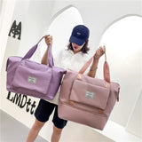 Large Capacity Waterproof Folding Travel Bag Luggage Tote Gym Yoga Shoulder Bag
