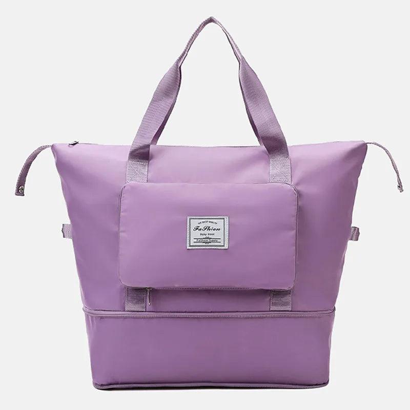 Large Capacity Waterproof Folding Travel Bag Luggage Tote Gym Yoga Shoulder Bag