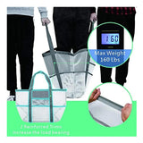 Beach Mesh Tote Bag with Side Pocket - Quick Dry Toiletry Organizer