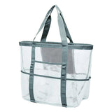 Beach Mesh Tote Bag with Side Pocket - Quick Dry Toiletry Organizer