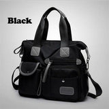 Womens Multi-Pocket Waterproof Nylon Cross Body Travel Bag Solid Handbag