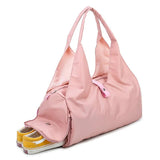 Women's Travel Bag with Shoe Organizer and Storage - Weekender Gym Duffle