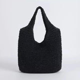Rattan Women Shoulder Bag Wicker Large Capacity Handbag Beach Straw Tote Purse