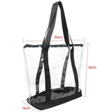 Transparent Clear Waterproof Tote Bag with Zipper Large Tote