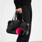 PU Luggage Hollow Out Travel Bag Handbag Duffle