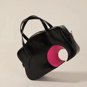 PU Luggage Hollow Out Travel Bag Handbag Duffle