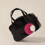 PU Luggage Hollow Out Travel Bag Handbag Duffle