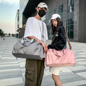 Custom Duffel Bag with Wet Dry Pockets & Shoe Compartment