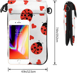Ladybug Hearts Crossbody Cell Phone Purse Shoulder Bag Small Crossbody Wallet