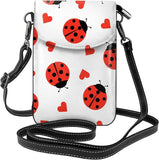 Ladybug Hearts Crossbody Cell Phone Purse Shoulder Bag Small Crossbody Wallet