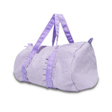 Toddler Seersucker Ruffle Duffle Bags Purple Soft Preschooler Light Bag