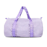Toddler Seersucker Ruffle Duffle Bags Purple Soft Preschooler Light Bag