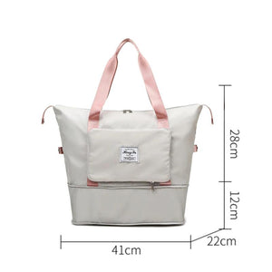 Large Folding Travel Bag Waterproof Duffle Gym Yoga Shoulder Bag