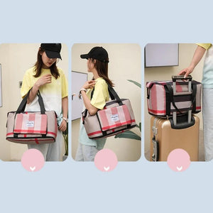 Foldable Travel Duffel Bag Large Capacity Sports Tote for Women