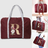 Nylon Travel Bags Large Capacity Unisex Waterproof Handbag with Letter Pattern