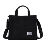 Women Corduroy Travel Tote Purse Cross-body Shoulder Bag Large Capacity Handbag
