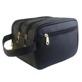 Waterproof PU Leather Toiletry Bag for Men Women