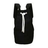 Men's Drawstring Canvas Bucket Bag Backpack