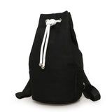 Men's Drawstring Canvas Bucket Bag Backpack