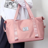 Women Travel Duffel Bag Expandable Large Capacity Lightweight Waterproof