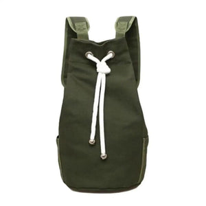 Men's Drawstring Canvas Large Capacity Backpack