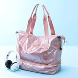 Nylon Gym Duffle Bag Wet Dry Separation Large Capacity Lightweight