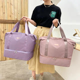 Large Travel Duffle Bag Solid Waterproof Gym Fitness Tote Bag