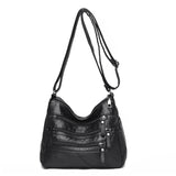 Multi-Zipper Cross-Body Shoulder Bag for Women