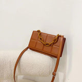 Women's Square Messenger Bag with Suction Buckle for Holiday
