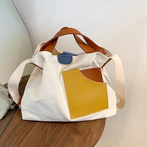Canvas Shoulder Bag Storage Large Book Bag Handbag