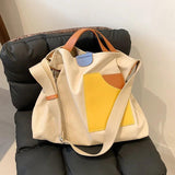 Canvas Shoulder Bag Storage Large Book Bag Handbag