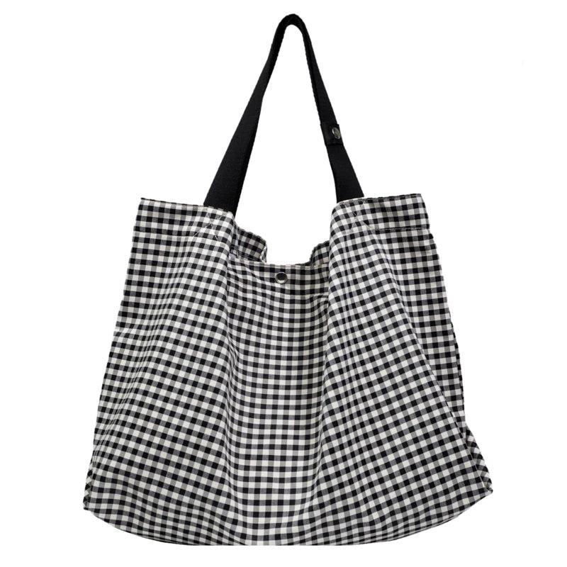 Arrival Lattice Travel Nylon Shoulder Bag For Women Large Capacity Tote