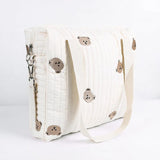 Baby Care Diaper Bags Embroidery Bear Flower Pattern Handbag