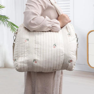 Baby Care Diaper Bags Embroidery Bear Flower Pattern Handbag
