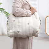Baby Care Diaper Bags Embroidery Bear Flower Pattern Handbag