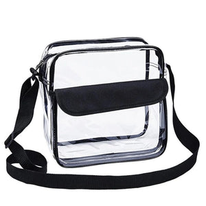 Women's Clear Crossbody Bag Adjustable Long Strap Transparent Pack