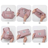 Large Capacity Foldable Travel Luggage Bag with Dry Wet Separation