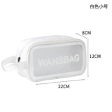 Waterproof Cosmetic Bag Portable PU Transparent Wash Bag