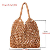 Summer Shoulder Tote Bag - Womens Straw Beach Bag