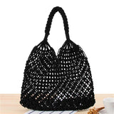 Summer Shoulder Tote Bag - Womens Straw Beach Bag