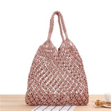 Summer Shoulder Tote Bag - Womens Straw Beach Bag