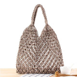 Summer Shoulder Tote Bag - Womens Straw Beach Bag